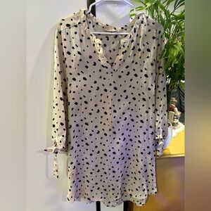 Chic Cream Polka Dot Blouse
